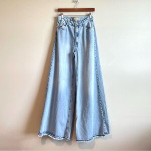 Bana Bana Women’s Light Blue Cotton Denim Super Wide Leg Jeans Sz 40 READ